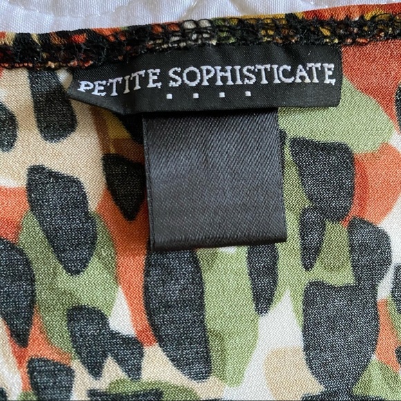 Geometric Earth Tone Top by Petite Sophisticate - Picture 11 of 11